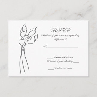 Calla Lily trouwrsvp RSVP Kaartje