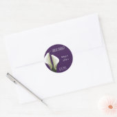 Calla Lily Trouwstickers Ronde Sticker (Envelop)