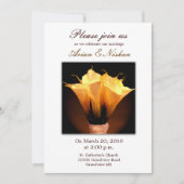 Calla lily trouwuitnodiging kaart (Voorkant)