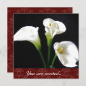 Calla Lily uitnodiging (Voorkant / Achterkant)