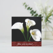 Calla Lily uitnodiging (Staand voorkant)