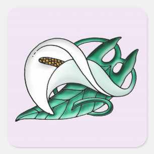Calla lily vierkante sticker