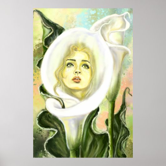 Calla Lily Vrouw Poster (Voorkant)