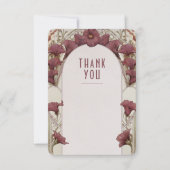 Calla Lily Wedding Bedankt Art Nouveau Kaart (Voorkant)