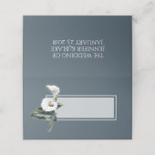  Calla Lily Wedding Gevouwen Plaats Kaart (Buitenkant ongevouwen)