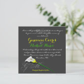 Calla Lily Wedding Invitation (Vers.3) Kaart (Staand voorkant)