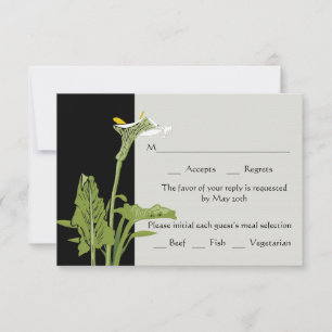 Calla Lily Wedding Reply Card RSVP Kaartje