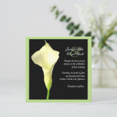 Calla Lily Wedding Uitnodiging (Staand voorkant)