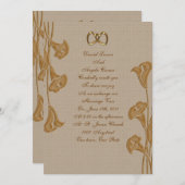 Calla Lily Wedding uitnodiging (Voorkant / Achterkant)