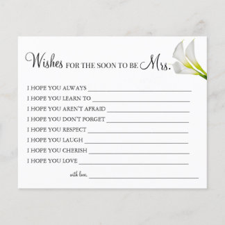 Calla Lily wil dat de snelle Mrs Card wordt Flyer