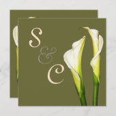 Calla Lys, invitations de mariage (Devant / Derrière)