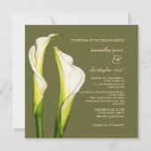 Calla Lys, invitations de mariage (Dos)