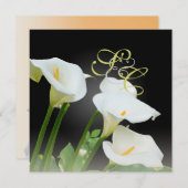 Calla Lys, invitations de mariage (Devant / Derrière)