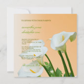 Calla Lys, invitations de mariage (Dos)