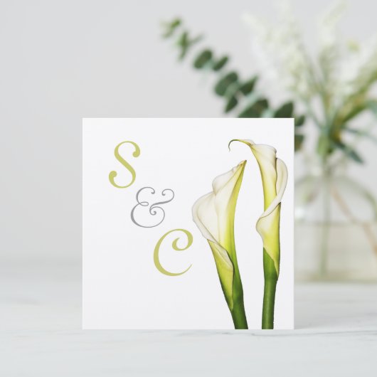 Calla Lys, invitations de mariage (Debout devant)