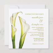 Calla Lys, invitations de mariage (Dos)