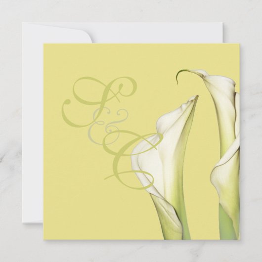 Calla Lys, invitations de mariage (Devant)