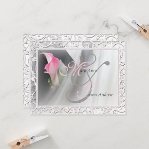 Calla Rose Lily Flourdissant Faire-part de mariage
