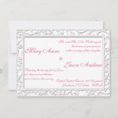 Calla Rose Lily Flourdissant Faire-part de mariage (Dos)