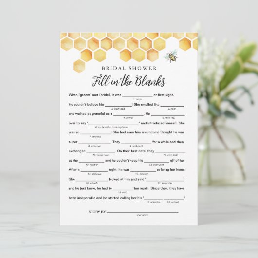 CALLA Vrijgezellenfeest Libs, vul het spel Blanks  Kaart (Staand voorkant)