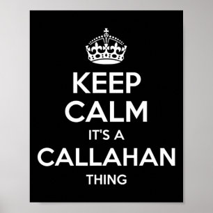 Callahan achternaam Funny Family Tree Verjaardag R Poster