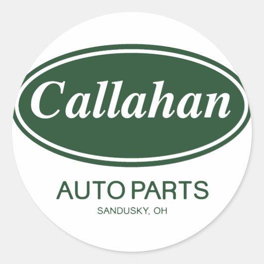 Callahan Auto Parts Ronde Sticker (Voorkant)