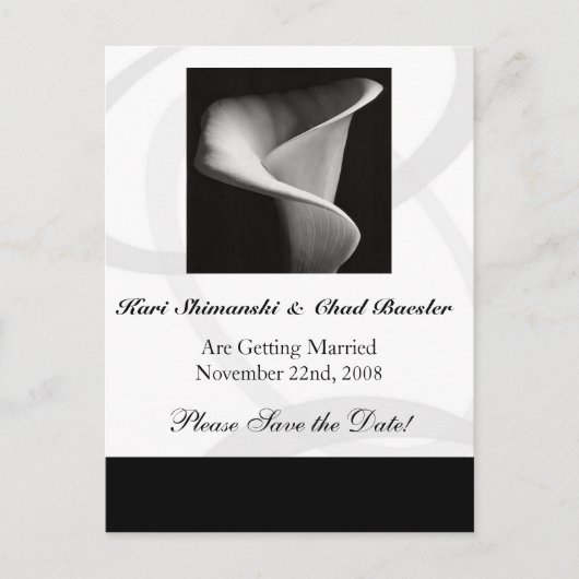 CallaLily Bewaar de datum Aankondigingskaart (Voorkant)