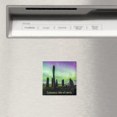 Callanish en Aurora vierkante koelkast magneet (Insitu (Vaatwasser))