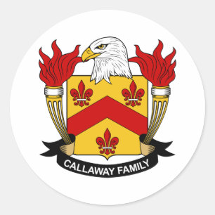 Callaway Family Crest Ronde Sticker