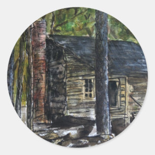 Callaway Tuinen Log Cabin Ronde Sticker
