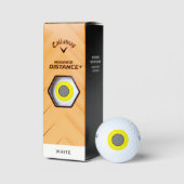 Callaway warbird 3 balles de golf pack - jaune (Emballage)