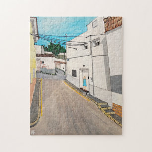 Calle Cabanilles Schilderij door Alfred Fox Legpuzzel