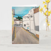 Calle Cabanilles schilderij van Alfred Fox Kaart (Gele Bloem)