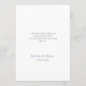 calle d'aquarelleCartes de menu mariage floral (Dos)