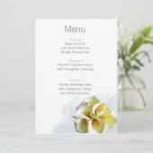 calle d'aquarelleCartes de menu mariage floral (Debout devant)