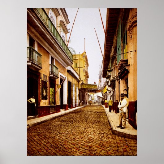 Calle de Habana Havana Cuba Poster (Voorkant)