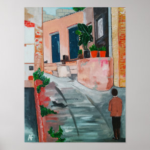 Calle Del San Miguel Schilderij van Alfred Fox Poster