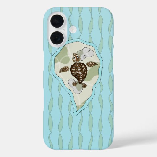 Callie de Zee Turtle Hoesje-Mate Telefoon Case (Achterkant)