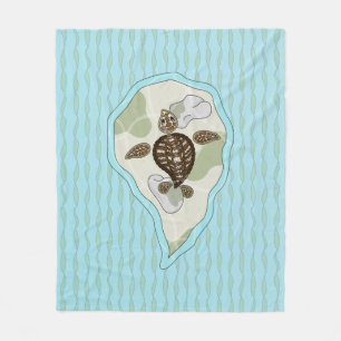 Callie de zeeschildpad fleece deken