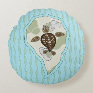 Callie la tortue de mer Coussin ronde