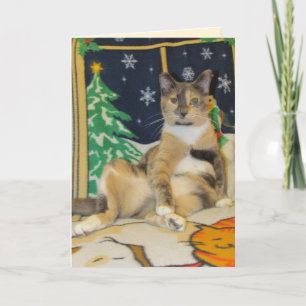 Callie Muffin's Comfy Christmas beroemd gemaakt do Feestdagen Kaart