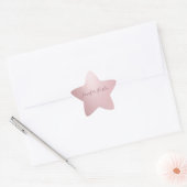 Calligrafed Script Elegant Roos Gouden Sjabloon Ster Sticker (Envelop)