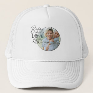 Calligrafie Aangepaste Foto Verjaardag Voor Niece Trucker Pet