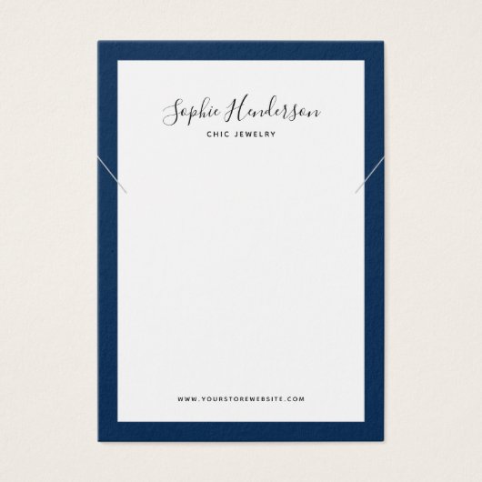 Calligrafie Aangepaste rand kleurenweergave Kettin Visitekaartje (Voorkant)