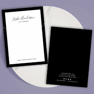 Calligrafie Aangepaste rand kleurenweergave Kettin Visitekaartje