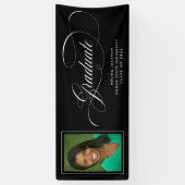 Calligrafie Afstuderen zwart-wit Spandoek (Verticaal)