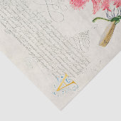 Calligrafie (anjer, insecten en mariene weekdieren tissuepapier (Detail)