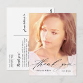 Calligrafie Bekleding Foto Afstuderen Hartelijk da Briefkaart (Voorkant / Achterkant)