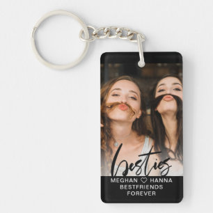 Calligrafie Besmet minimale overlay foto Sleutelhanger