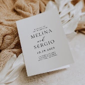 Calligrafie Black and White Folded Wedding Program Programma